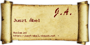 Juszt Ábel névjegykártya